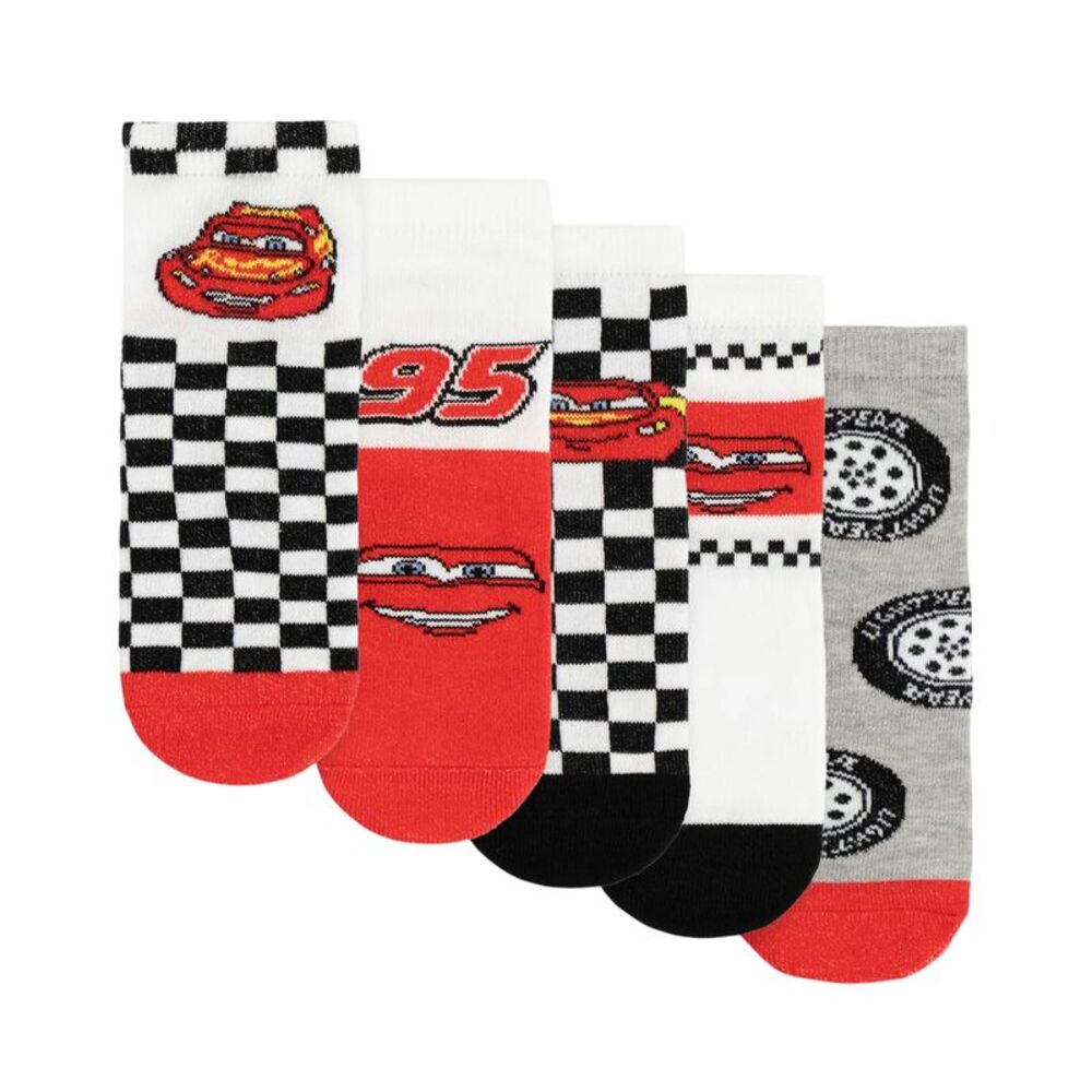 Cars Boys Assorted Designs Calf-Length Socks (Pack of 5) / Multicolored